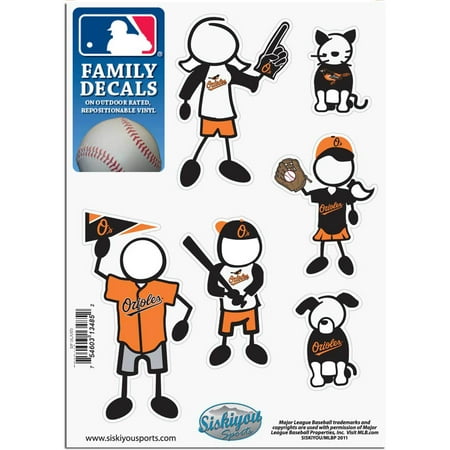 Baltimore Orioles Official MLB Small Family Decal Set by Siskiyou 134852