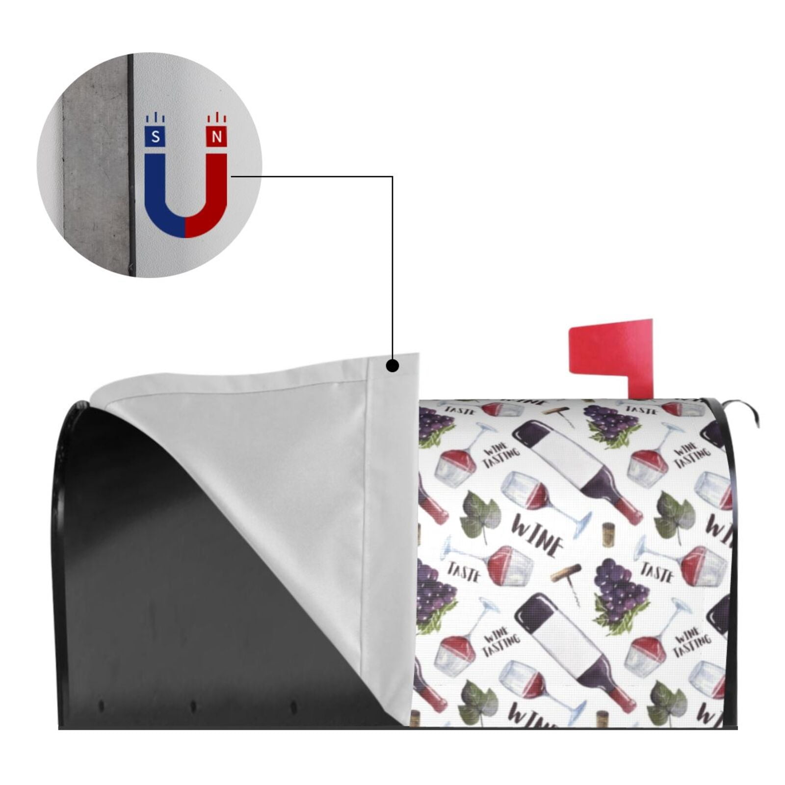 Kdxio Magnetic Mailbox Cover 21x18 in Mailbox Cover Outdoor Decoration Holiday Mailbox Covers for Home Garden Yard-21x18 in