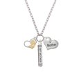 thumbnail image 2 of Delight Jewelry Two-tone Girl Silhouette in Heart Always My Mother Bar Zoe Necklace, 2 of 4