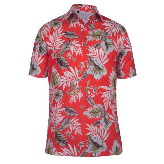 Monterey Club Men's Morocco Printed Tailored Collar Golf Polo Shirt #3503