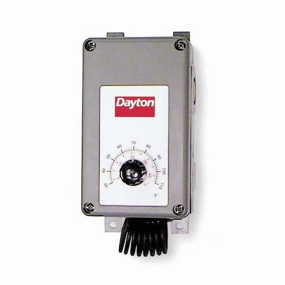 Dayton Mech Tstat,Heat or Cool,Plastic,110/30F 4LZ95