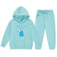 thumbnail image 3 of Tiijoy Big Boys Back To School Outfits DIY Letter Print Hoodie and Sweatpants Set, Sizes 9-10, 3 of 3