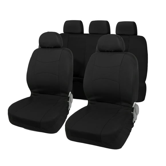 9pcs Universal Fit Full Set Car Seat Cover Kit Flat Cloth Fabric Seat Protector Pad for Most Car Truck SUV