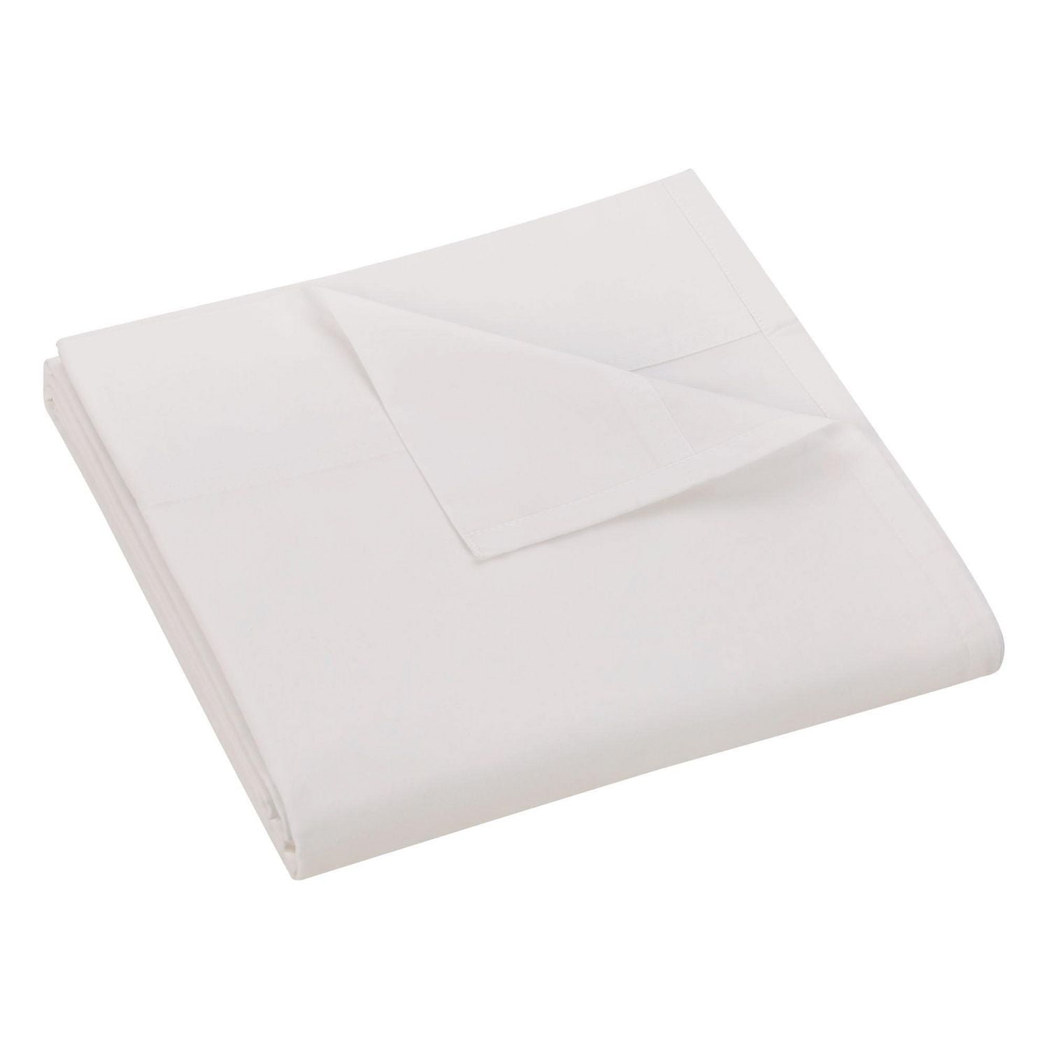 Drap plat en percale brossée 300 fils de Hometrends Taille : 1 place