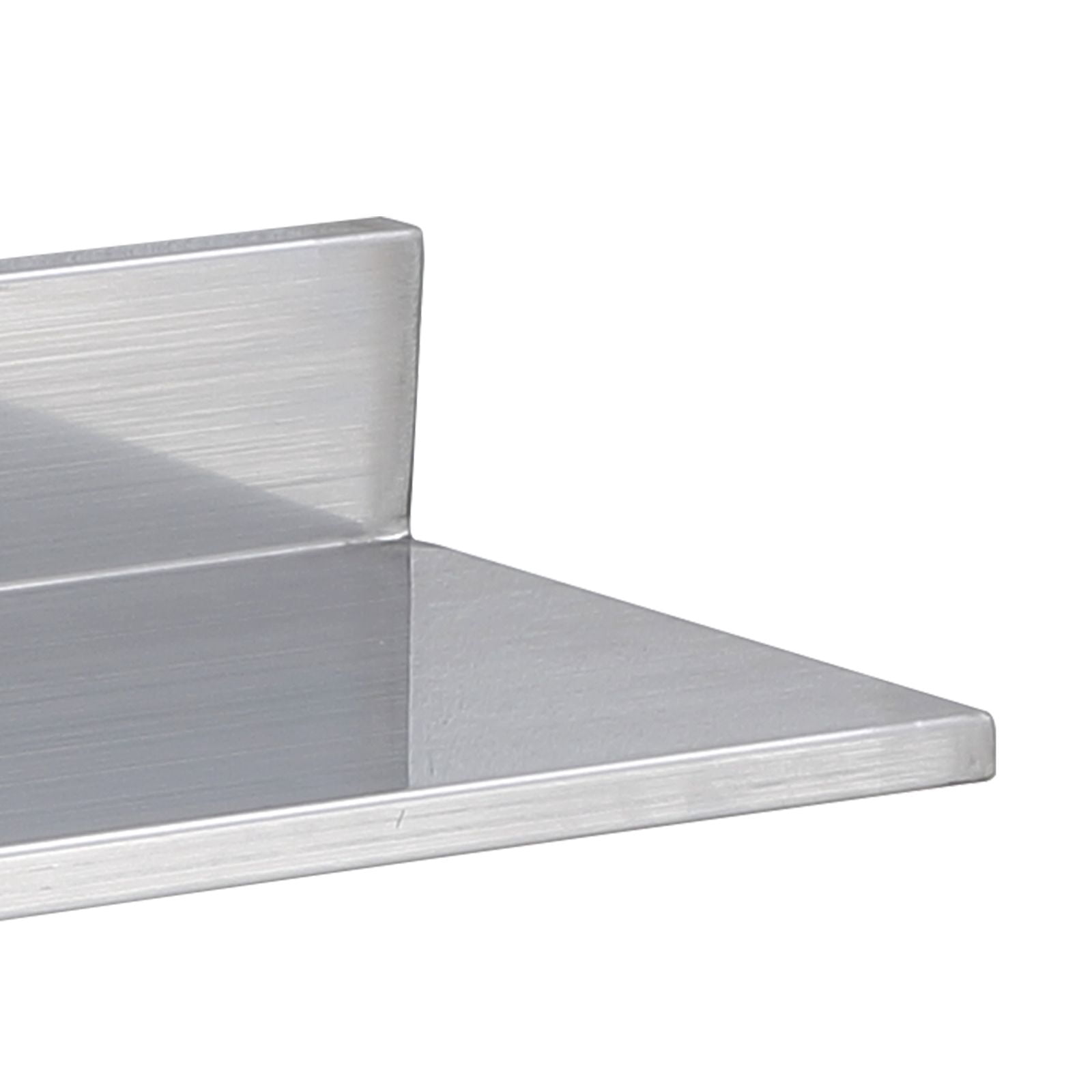 Stainless Steel Shelf 8.6x24 Inch Wall Mounted, 44 lbs Commercial Floating Shelving with Backsplash for Kitchen Restaurant