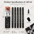 thumbnail image 6 of MODANU Double-headed Liquid Eye Stamp Pen Set of 6, Black Eye Pencil Eye Stencil, Star Moon Heart Eye Stamp Eye Face Makeup for Women and Girls, 6 of 6