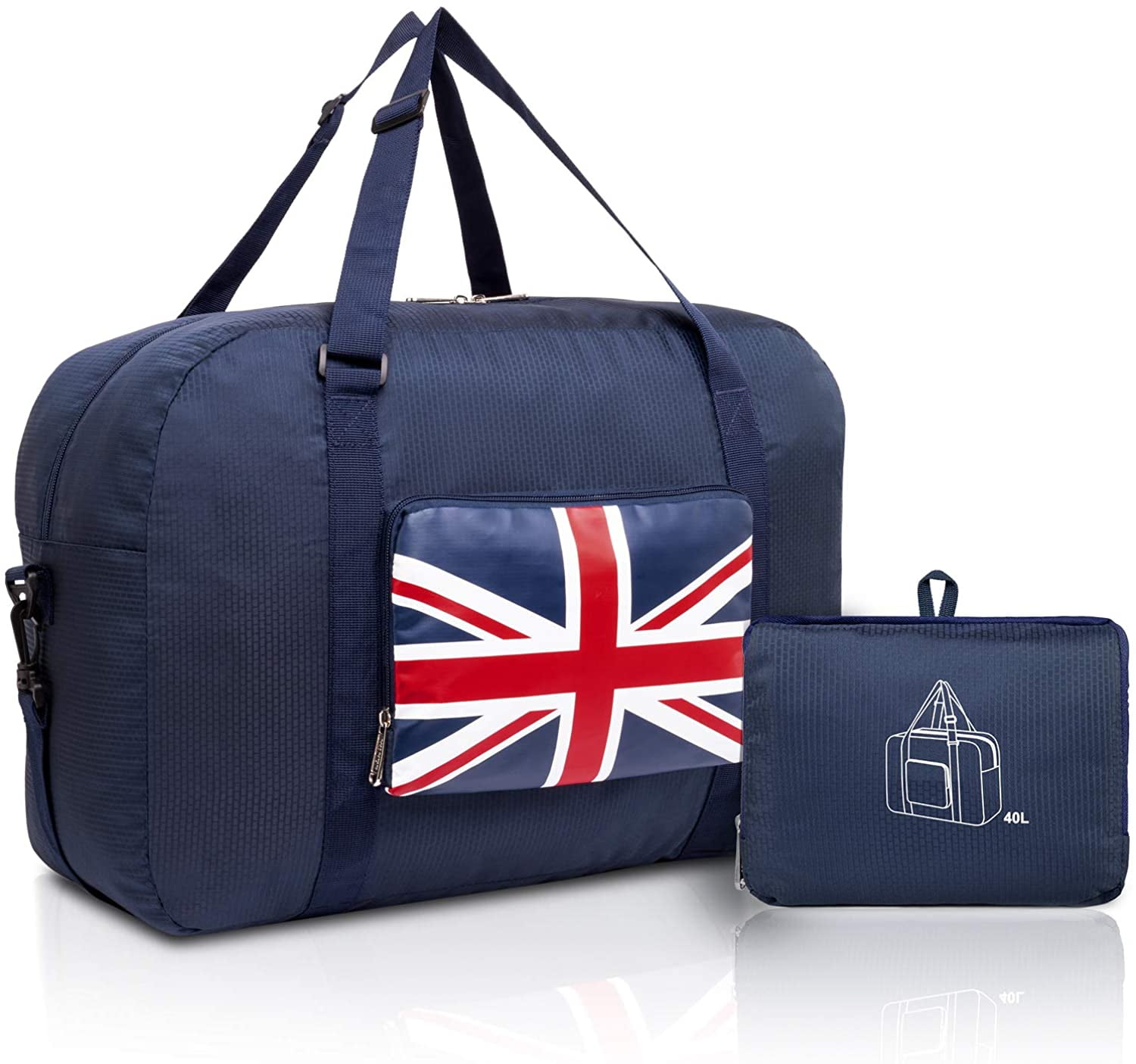 Wandf Foldable Travel Duffel Bag Luggage Sports Gym Water Resistant Nylon 