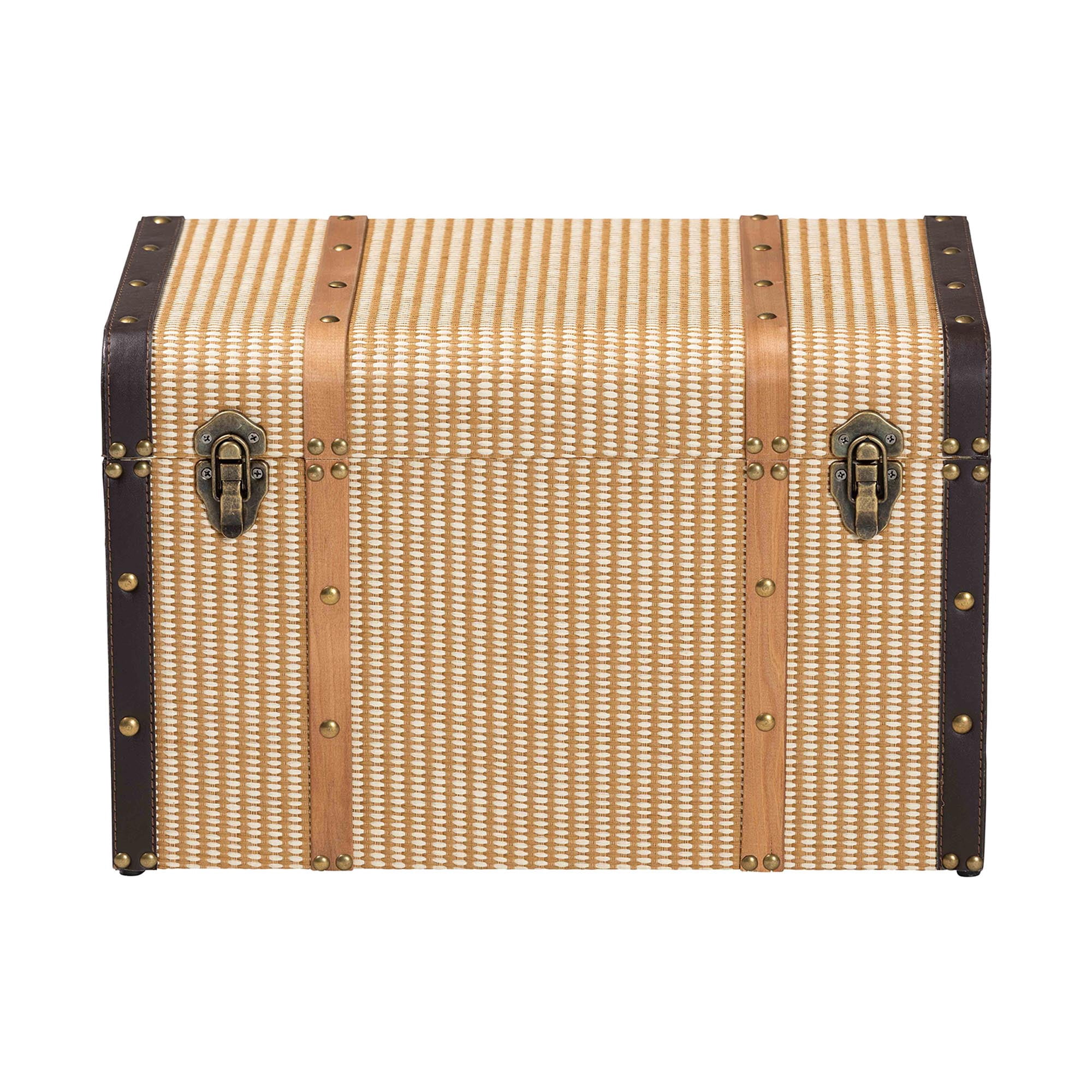 Baxton Studio Manton Mid-Century Storage Trunk, Light Brown