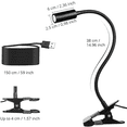 thumbnail image 3 of Clip on Lamp Reading Light LED Desk Clamp Lamp 3 Brightness Book Night Light, 360°Flexible Neck Touch Control Eye-Care Perfect for Desk Computer and Bed Headboard, 3 of 9