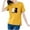 Yellow, variant on ZIZOCWA Casual Short Sleeve Tops for Women Violet Shirt Fashion Women Casual Short Sleeve Printed O-Neck Blouse Ladies T-Shirt Tops Short Sleeve Blouses for Women Dressy