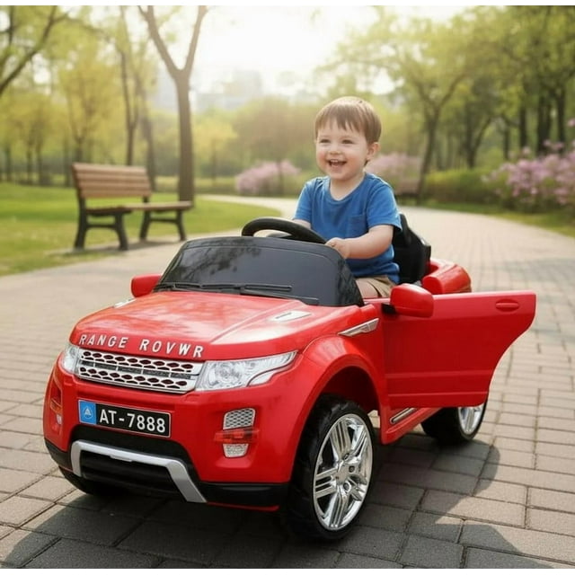 Carro Electrico Montable Recargable con Control Remoto, Reproductor de musica y luces led