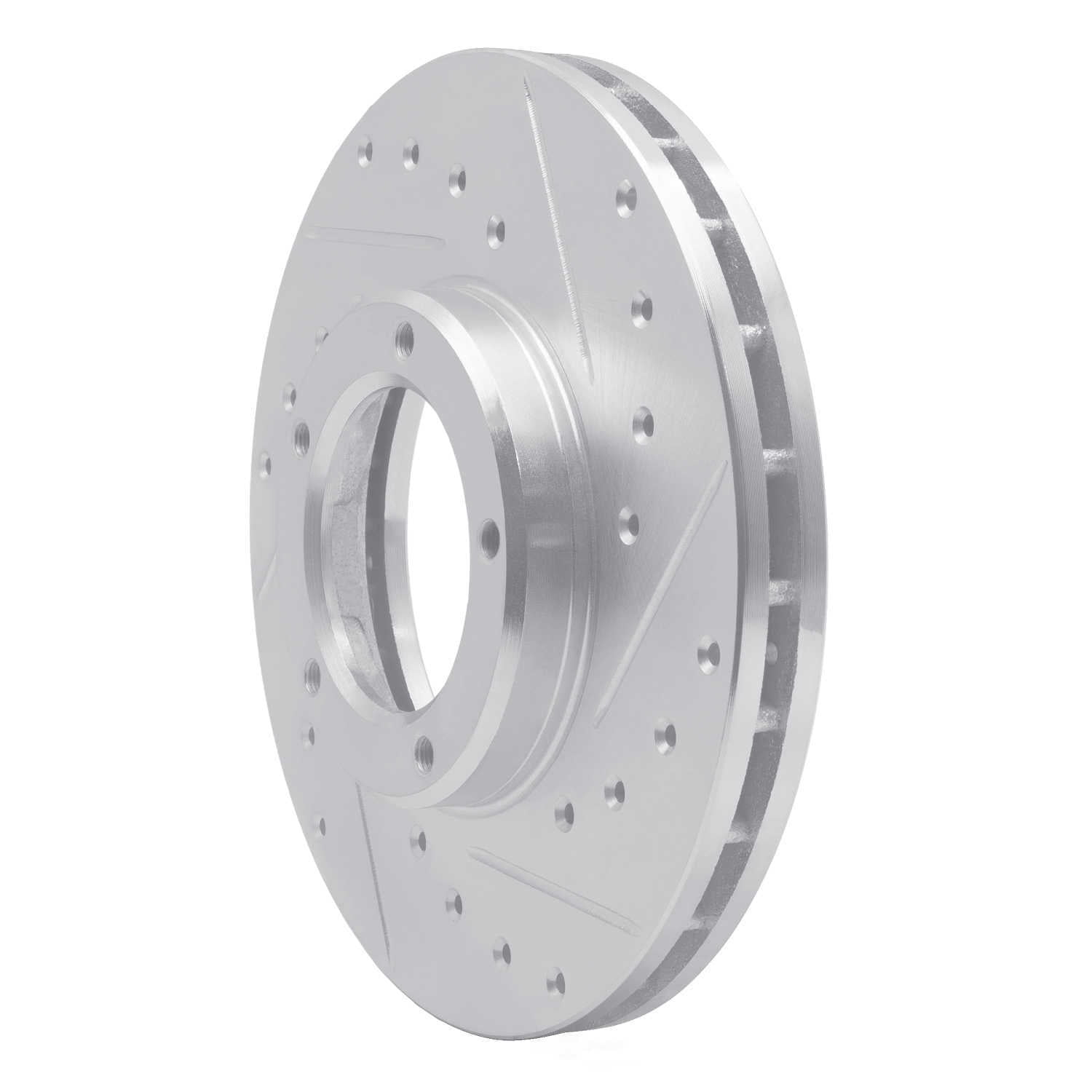 Dynamic Friction Company 631-76098R DFC Brake Rotor - Drilled And Slotted - Silver