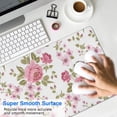 thumbnail image 4 of Long Mouse Pads for Desk,Pioneer Flower Floral Print Pattern Desk Mats on Top Of Desks, Desk Mouse Pad Extra Large with 3mm Non-Slip Base and Stitched Edge for Gaming,Office,Work,Home 31.5"x11.8", 4 of 6