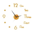 thumbnail image 3 of Toystoory Reloj de pared DIY, pegatina de espejo acrílico, decoración para sala de estar y dormitorio Decoración del hogar oro, 3 of 6