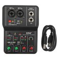 thumbnail image 3 of Audio Mixer Sound Board, USB Power Supply 2 Channels Audio Mixer  For Music Recording, 3 of 8