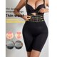thumbnail image 4 of Mujeres Más Tamaño Leggings de Cintura Alta Ajustado con Hebillas Ajustables para Shapewear Frontal Plano, Control Del Vientre de Poliéster, 4 of 6