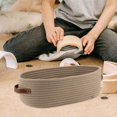 thumbnail image 5 of Yvsxxv Woven Storage Basket With Double Handles Cotton Rope Basket Toy Storage Organizer for Living Room Baby Nursery Drawer, 5 of 7