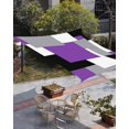 thumbnail image 3 of Sun Shade Sail 8'x10' Abstract Geometric Rectangle Sun Shade Sails Canopy Waterproof Mid Century Purple Nordic Outdoor Sunshades Sand UV Block Cover Shades Cloth for Patio Backyard Garden Deck Porch, 3 of 9