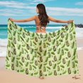 thumbnail image 4 of Uourmeti Pickles Swimsuit Coverup for Women Chiffon Scarf Blouse for Swimwear Sheer Bikini Tie Side Wraps One Size, 4 of 7