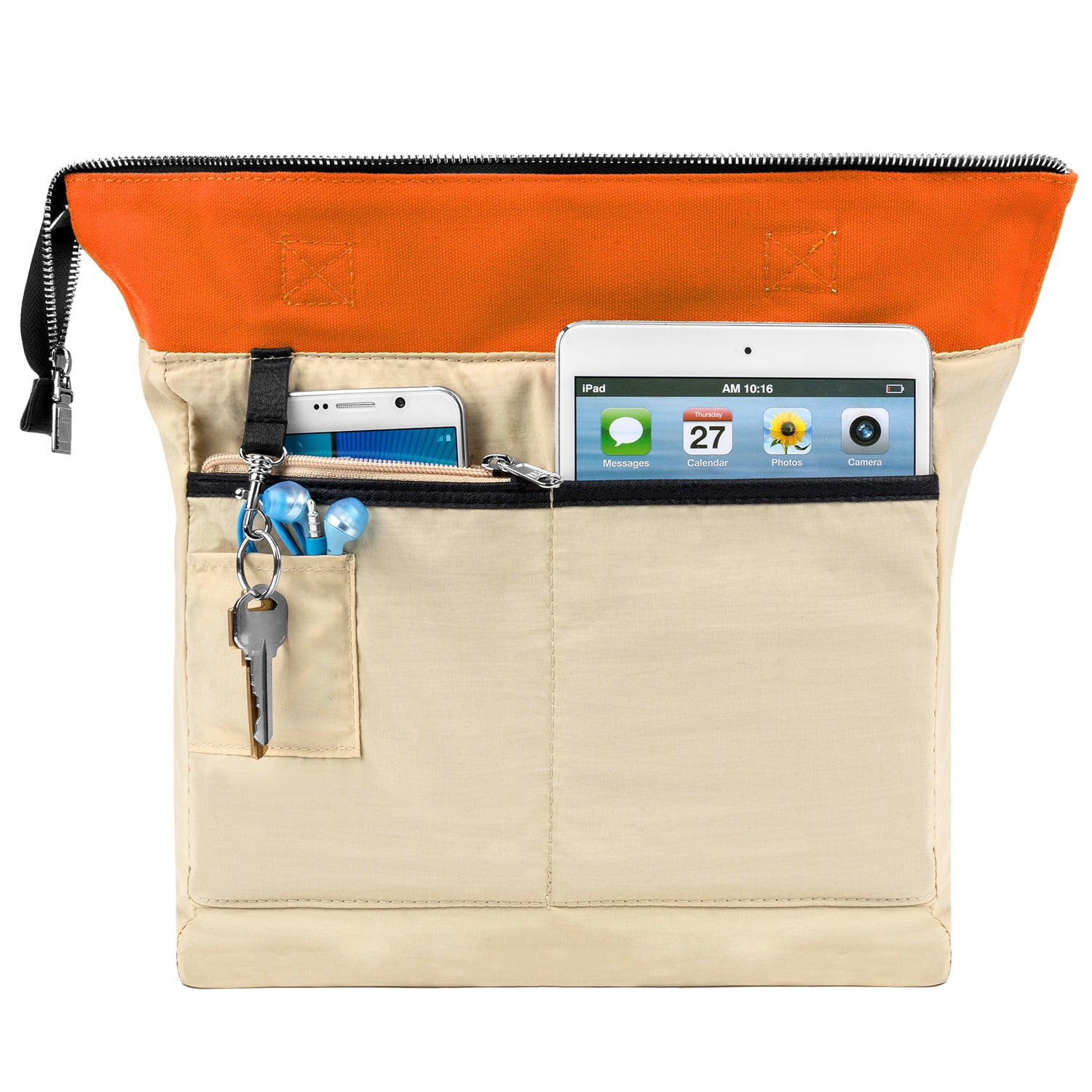 Versatile Canvas Backpack with Top Handle – Unisex Square Design for School, Travel, and Daily Use
