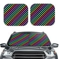 thumbnail image 2 of Yiaed Rainbow Hearts Print Car Front Windshield Sun Shade,Foldable Anti-UV Car Sunshade for Front Window for Most Vehicles-Medium, 2 of 5