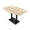 Blonde Surfside Ash w/Matte Black Base, variant on Boat Bistro Height Meeting Table Double Metal Base 46x72 Bar Table
