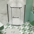 thumbnail image 3 of Pivot shower door, with 1/4" tempered glass , 34.75 in. x 72 in. Frameless Neo-Angle Pivot Shower Enclosure in Chrome., 3 of 11