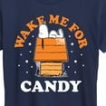 thumbnail image 3 of Peanuts - Wake Me For Candy - Women's Short Sleeve Graphic T-Shirt, 3 of 6