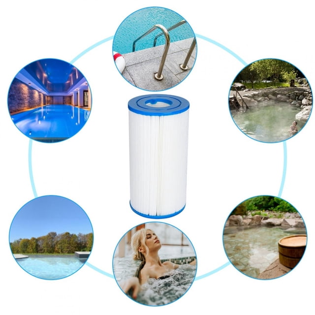 Cartucho de Filtro, Filtro de Piscina Blanca, FD2002 12.5x23.5 cm Para El Verano de Enfriamiento de Piscina