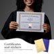 thumbnail image 3 of unbranded 30Jgo Adhesivos Para Certificados Azul Con Elegante Y Material Seguro, 3 of 7