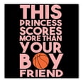 thumbnail image 1 of DistinctInk Custom Bumper Sticker - 10" x 10" Decorative Decal - Black Background - This Princes Scores More Than Your Boyfriend, 1 of 2