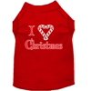 Christmas Screenprinted Dog Shirt, "I Heart Christmas"