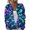 Blue, variant on Halloween Cardigan Sweaters for Women Knit Ghost Pumpkin Witch Print Open Front Trendy Outfits Mystical Print Costume Holiday Cardigan Blue 3XL