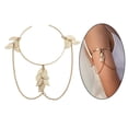 thumbnail image 3 of Greek Leaf Arm Bracelet Chain for Women Girls Gold Metal Open Upper Arm Bangle Simple Armlet - Gold, 3 of 6
