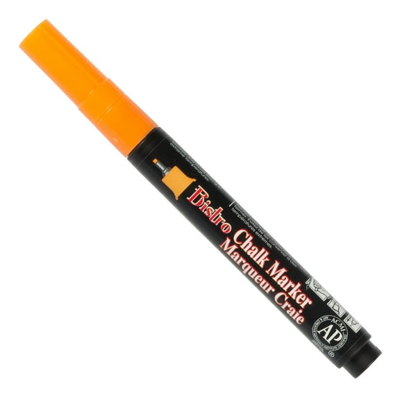 Marvy Uchida Extra Fine Point Chalk Markers, Orange, 2/Pack