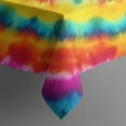 thumbnail image 5 of Colorful Tie Dye Mandala Pattern Square Tablecloth,Waterproof Square Table Cover,Wipeable Spillproof Washable Table Cover for Home Kitchen Party Decor 60"x60"(152x152cm), 5 of 6