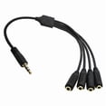 thumbnail image 1 of 3.5mm Splitter Mic and Audio Cable for Earphone and Headset Smartphone, 1 of 5