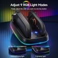 thumbnail image 4 of Base de carga para Nintendo Switch 2 Joy-Con con 9 luces RGB e indicador LED, 2,5 horas de carga rápida y soporte que ahorra espacio, 4 of 8