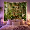thumbnail image 2 of Plant Filled Indoor with Sanctuary Library Nook Dominated, Mystical Fantasy for Space Lovers, Galaxy Room Decor, Mother'S Day Gift, Tapestry Wall Hanging for Bedroom and Dorm, 2 of 7