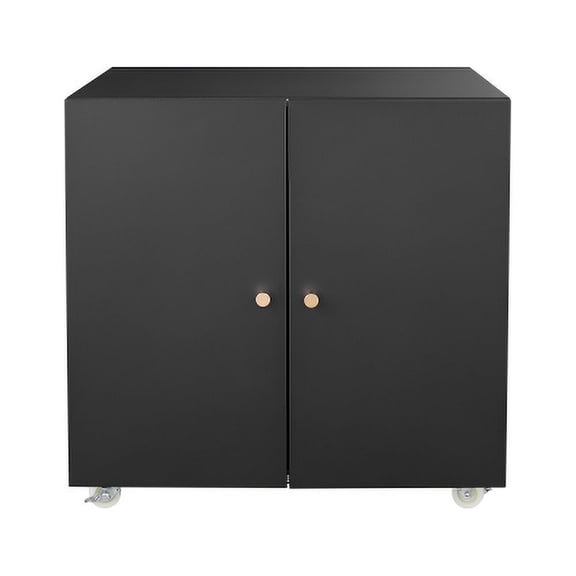 Mobile File Cabinets with 4 wheels, Office furniture Copier Cabinet black 2 door steel copier stand mobile pedestal file Printer Stand
