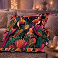 thumbnail image 6 of Cosmic Toucan Celestial, Mystical Bird Art Scene, Warm Flannel Blanket for Beach House and Living Room with Detailed Artwork, Bird Lovers Housewarming Gift, Artistic Home Decor, 6 of 9