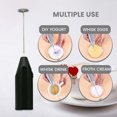 thumbnail image 2 of Frugality Handheld Electric Milk Coffee Cappuccino Drink Cream Frother Mixer Stirrer Foamer Egg Beater Whisk Latte Accessories - Black, 2 of 7