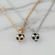 thumbnail image 4 of 2 elegantes collares de fútbol con forma creativa de balón de fútbol, colgante, regalo de joyería para hombres (dorado y plateado, 1 unidad cada uno), 4 of 7