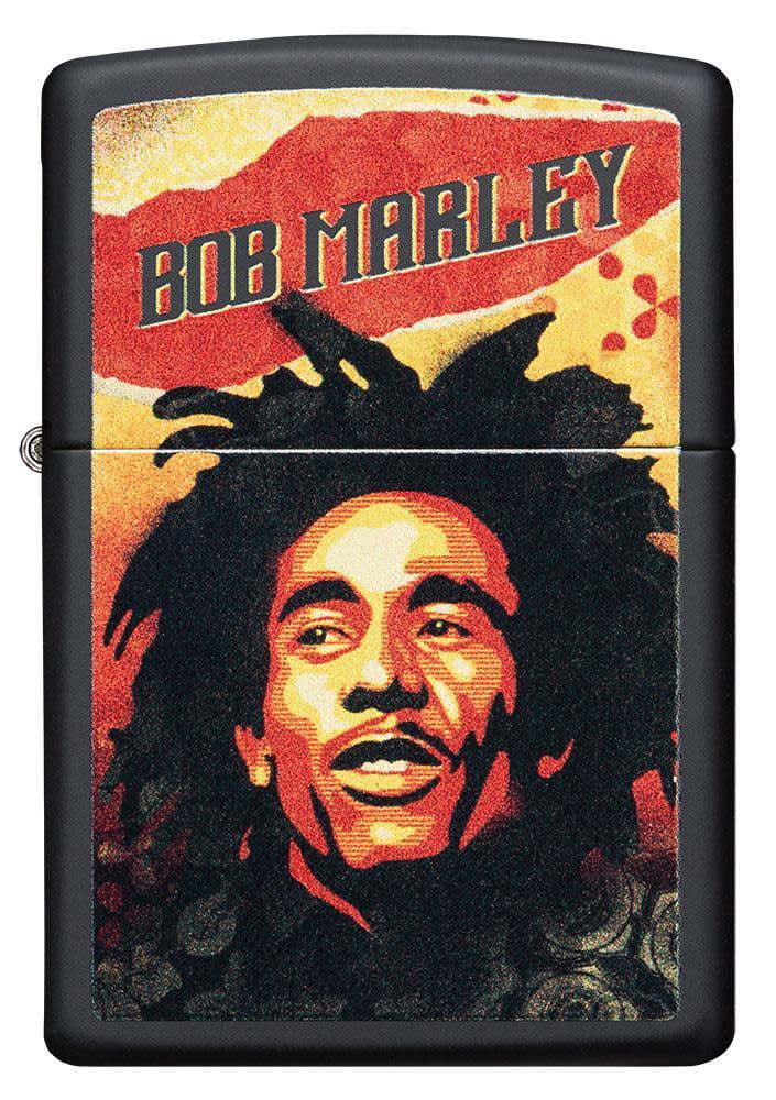 Zippo Bob Marley Illustration Black Matte Pocket Lighter