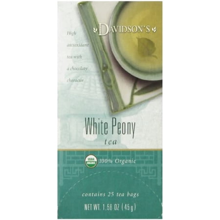 Davidsons Tea White Peony, 25-Count Tea Bags (Pack Of 6)