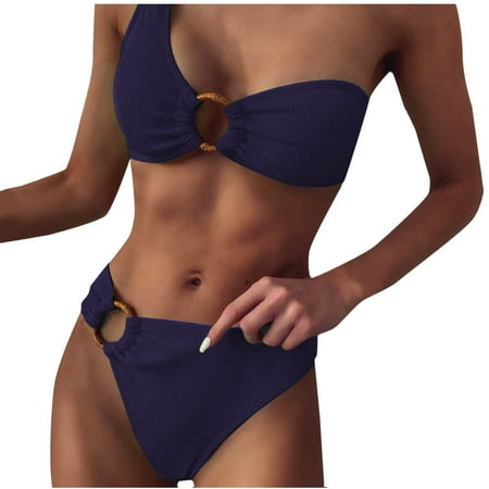 Seasonal Savings  Women Solid-Color Split Body Sexy Backless Bikini Swimsuit Set  Stretchy Mesh Fabric  Comfortable Underwire Bra  Low Rise Design  For Beach Pool Party  Stylish and Versatile