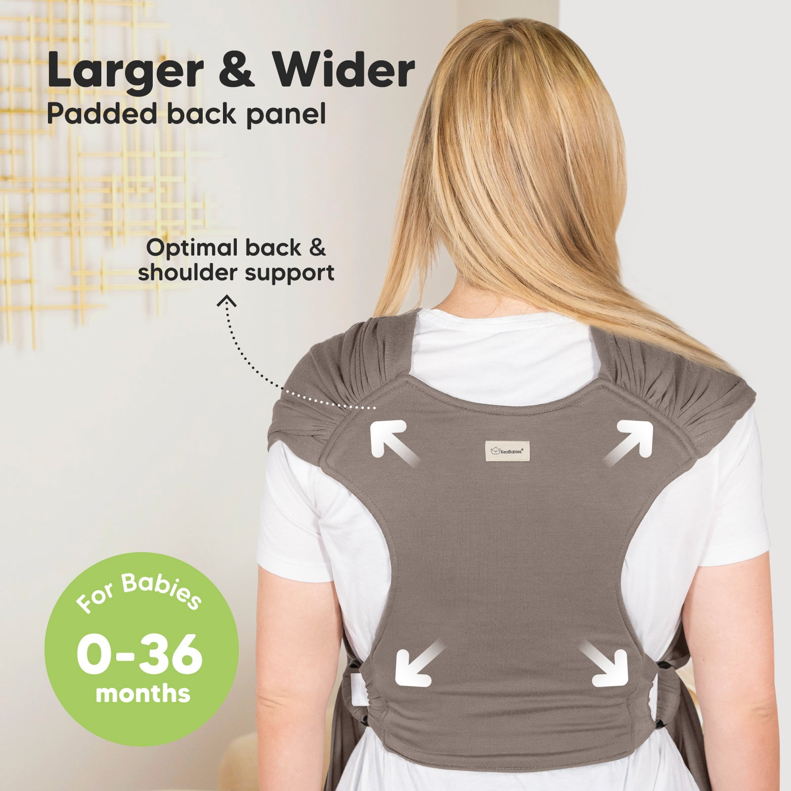 KeaBabies D-Lite Baby Wrap Carrier, Adjustable Baby Carrier, Baby Sling, Newborn, Infant, Toddler 7-44lbs