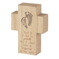 thumbnail image 2 of Dicksons No Foot So Small Natural Brown 2.75 x 4 Inch Wood Table Top Cross, 2 of 2