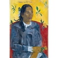 thumbnail image 2 of Paul Gauguin 13x18 Gold Ornate Wood Frame and Double Matted Museum Art Print Titled - Tahitian Woman with a Flower, 2 of 4