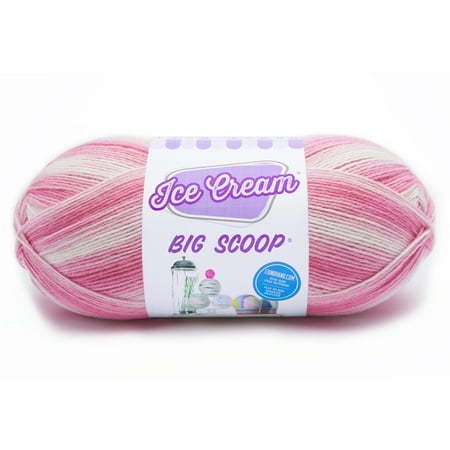 UPC: 0842093107682 | Lion Brand Yarn Ice Cream Big Scoop Strawberry Light Acrylic Multi-color Yarn 1 Pack